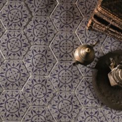 Alternative view of Tegel 15x15 Wit Rood Marrakech Mix Granata
