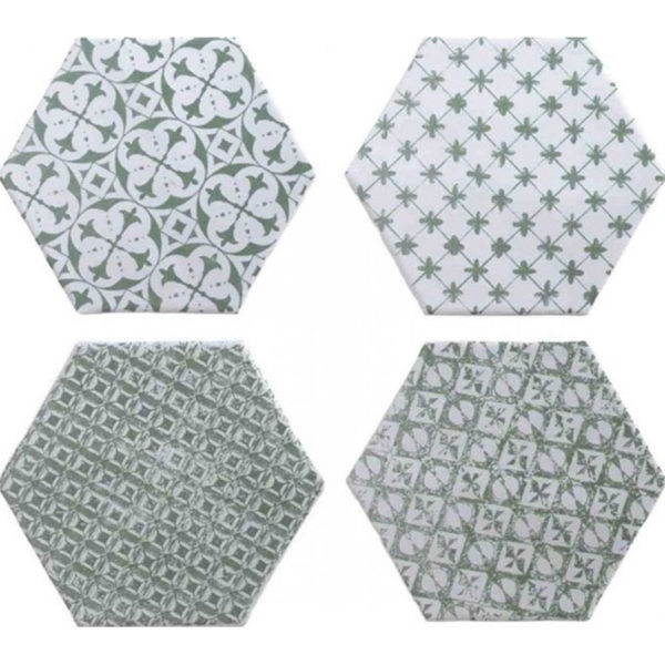Tegel 15x15 Wit Groen Marrakech Mix Verde Tegel 15x15 Wit Groen Marrakech Mix Verde