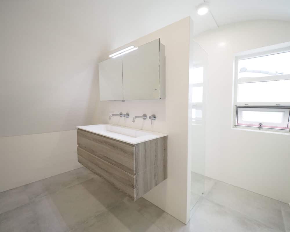 Betonlook Tegels en Wit Matte Wandtegels