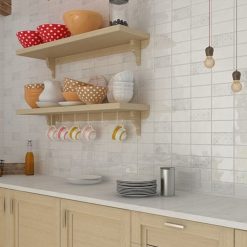 Handvorm tegel 7,5x15 Wit La Porta Plaquette T190