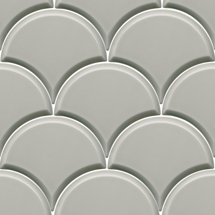 Schubben Tegels 13x15 - Escama Grijs Hoogglans