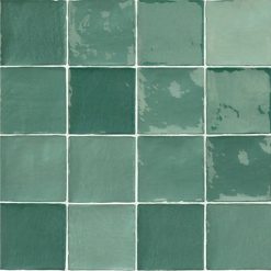 Handvorm Tegels 10x10 - Marokkaanse Zellige Natucer Stow Mix Groen