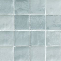 Handvorm Tegels 10x10 - Marokkaanse Zellige Natucer Stow Mix Lichtblauw