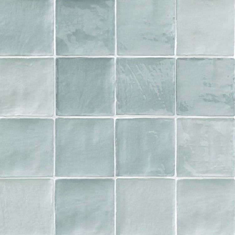 Handvorm Tegels 10x10 - Marokkaanse Zellige Natucer Stow Mix Lichtblauw