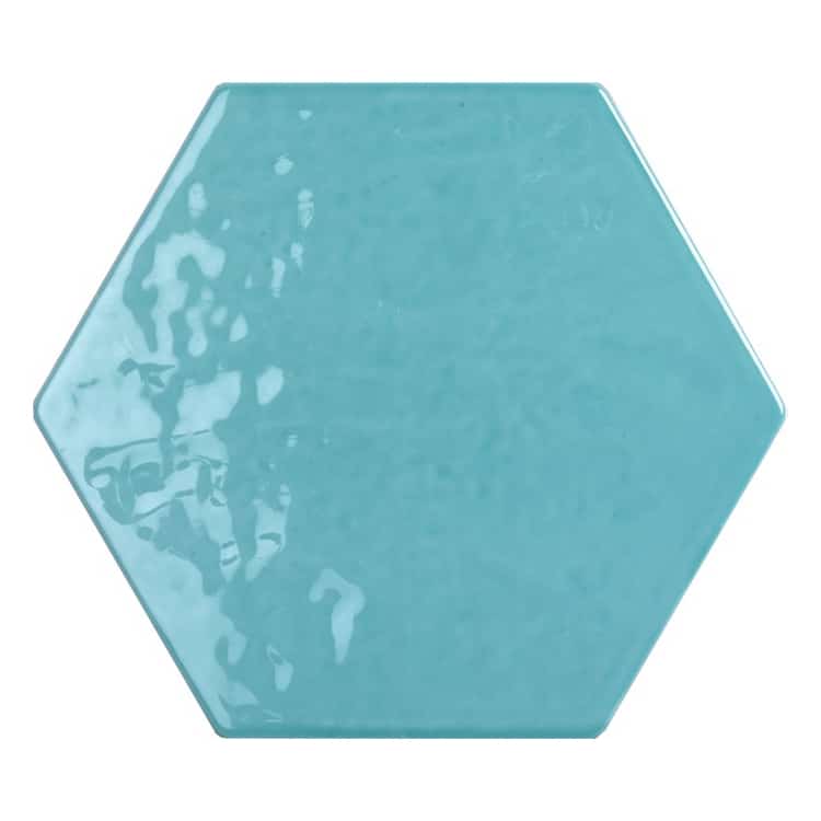 Hexagon Handvorm Tegels - Marokkaanse Zellige Tonalite Exabright Gebroken Lichtblauw