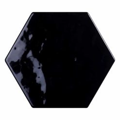 Hexagon Handvorm Tegels - Marokkaanse Zellige Tonalite Exabright Gebroken Zwart