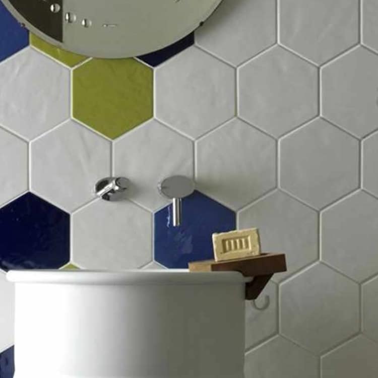 Hexagon Handvorm Tegels - Marokkaanse Zellige Tonalite Exabright Gebroken