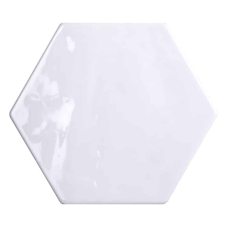 Hexagon Handvorm Tegels - Marokkaanse Zellige Tonalite Exabright Wit