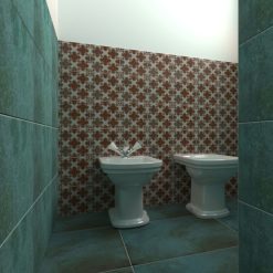 Metallook Tegel 60x60 Mintgroen Trace Mint 5 SF