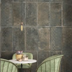 Alternative view of Metallook Roestlook Tegels 45x90 Foundry Bronce Brons Decor