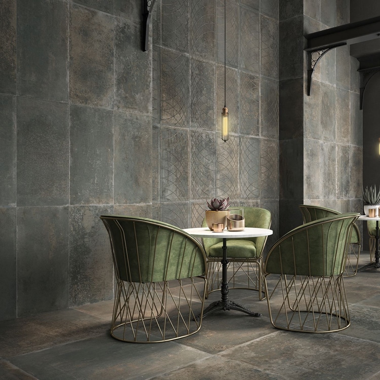 Metallook Roestlook Tegels 90×90 Foundry Bronce Brons