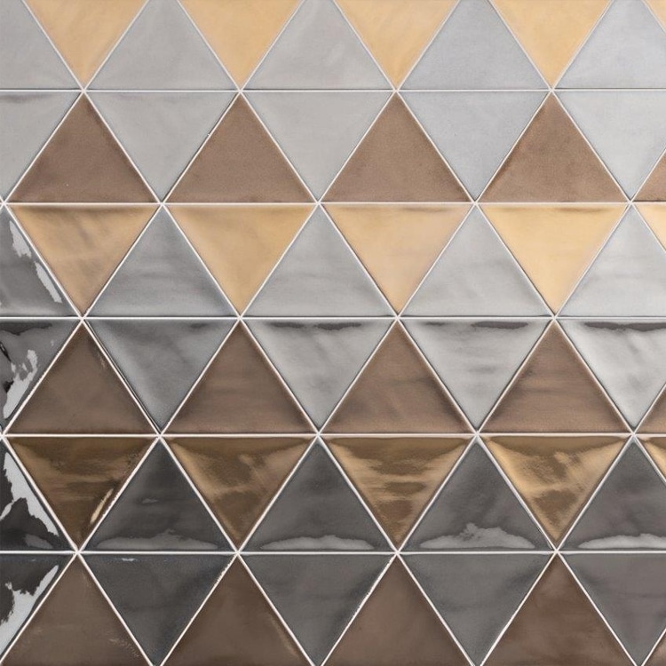 Driehoek Tegels 13,2×11,4 – 3Lati Brons Metallic Craquele