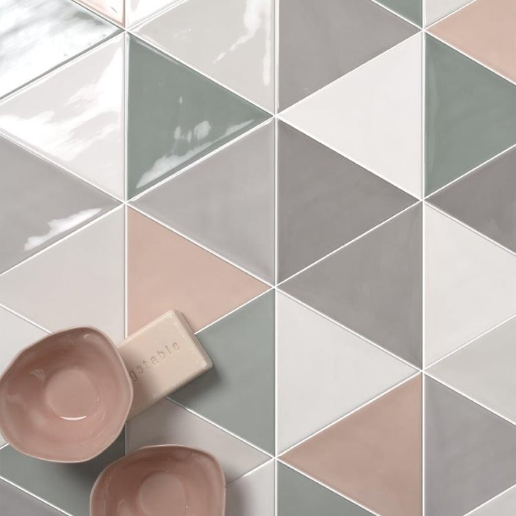 Driehoek Tegels 13,2x11,4 - 3Lati Roze