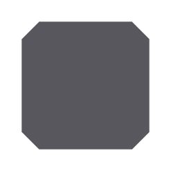 Octagon Achthoek Tegel 20x20 - Vodevil Cabaret Antraciet