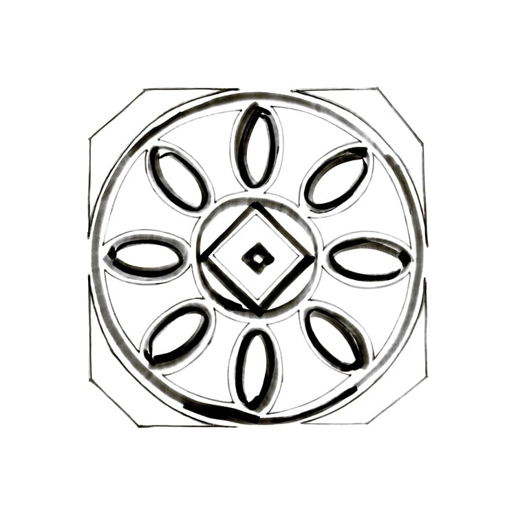 Octagon Achthoek Tegel 20x20 - Vodevil Variette Zwart Wit Octagon Achthoek Tegel 20x20 - Vodevil Variette Zwart Wit