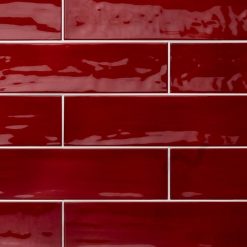 Alternative view of Handvorm Tegels 10x20 - Joyful Cherry Rood