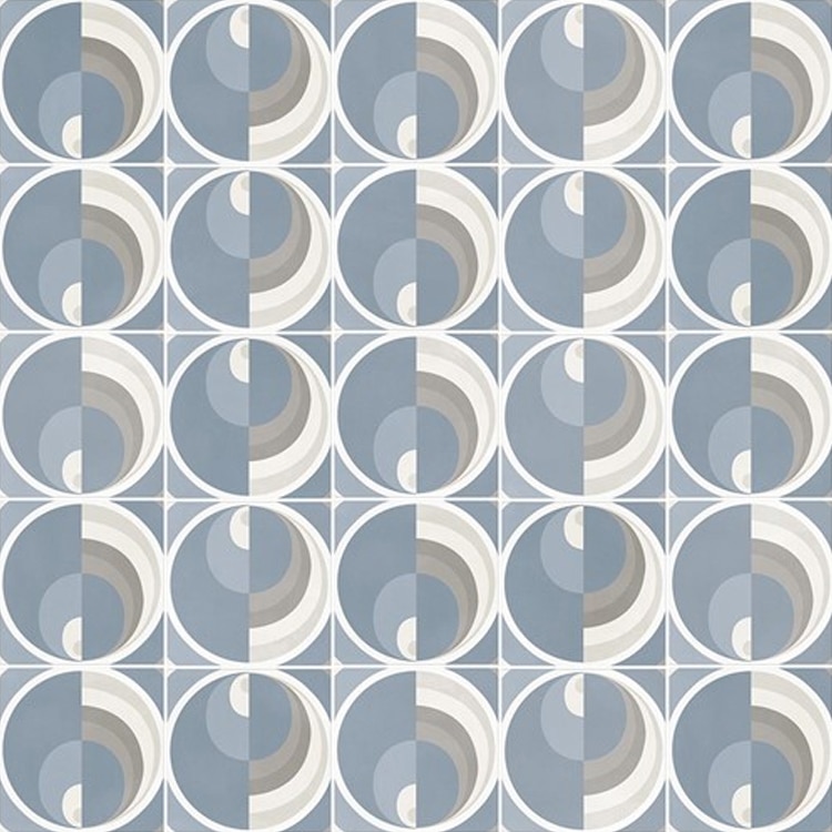 Tegel 29,3x29,3 - Pop Tile Harris Celeste Blauw Bruin Tegel 29,3x29,3 - Pop Tile Harris Celeste Blauw Bruin