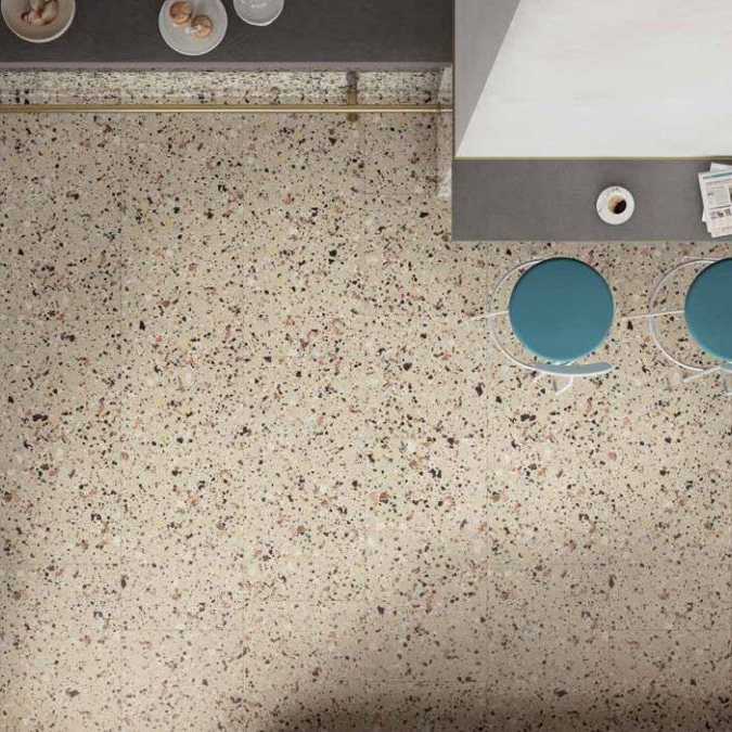 Terrazzo Look Tegel Beige Taupe 60x120 Venice Villa Beige Naturale Terrazzo Look Tegel Beige Taupe 60x120 Venice Villa Beige Naturale