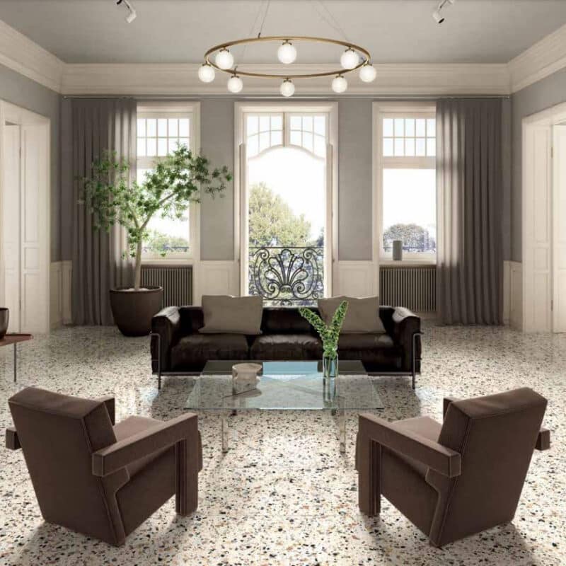 Terrazzo Look Tegel Creme Oranje 60x120 Venice Villa Ivory Naturale Terrazzo Look Tegel Creme Oranje 60x120 Venice Villa Ivory Naturale