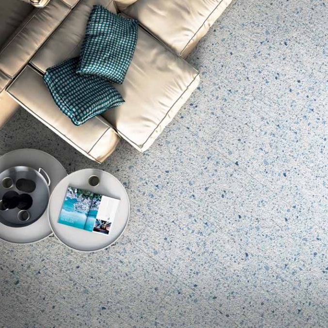 Terrazzo Look Tegel Wit Blauw 60x120 Venice Villa Blue Naturale Terrazzo Look Tegel Wit Blauw 60x120 Venice Villa Blue Naturale