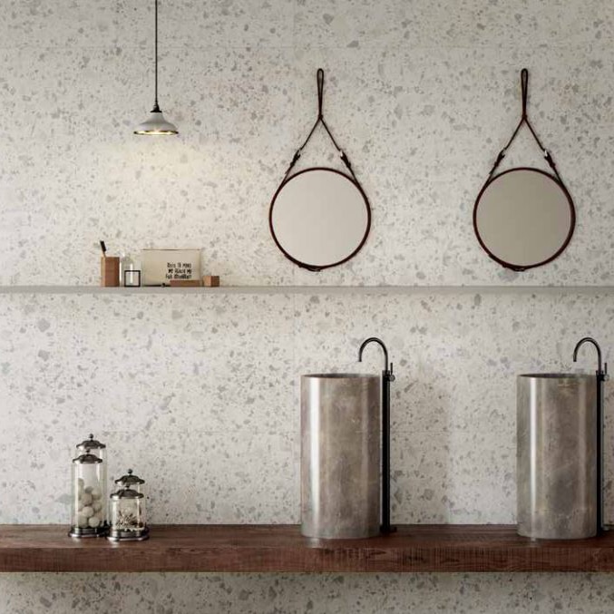 Terrazzo Look Tegel Wit Gebroken 60x120 Venice Villa Zinc Naturale Terrazzo Look Tegel Wit Gebroken 60x120 Venice Villa Zinc Naturale