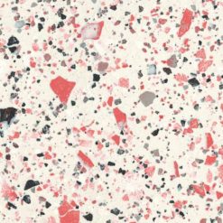 Terrazzo Look Tegel Wit Rood 60x60 Ven Coral