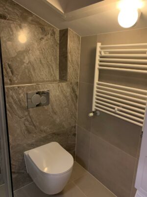 Beige marmerlook betonlook tegels
