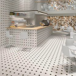 Tegel 15×15 – Pop Tile Wha Wit Zwart