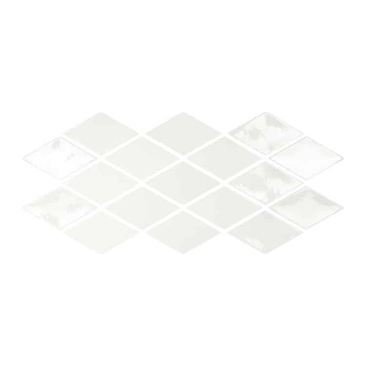 Ruit Tegels 9,8x16,7 - Memories Looks Handvorm White Wit Patroon