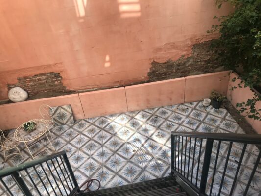 Vintage Portugese Tegels Marrakech in de Tuin