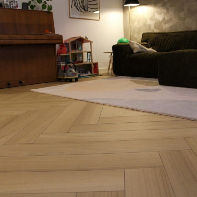 Visgraat houtlook tegels woning