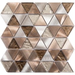 Glas- en Metaalmozaiek - Trinity Bronze Brons Koper