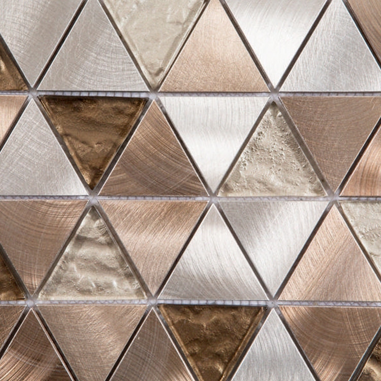 Glas- en Metaalmozaiek - Trinity Bronze Brons Koper