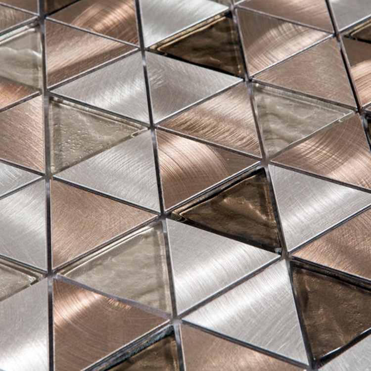 Glas- en Metaalmozaiek - Trinity Bronze Brons Koper