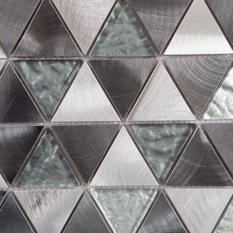 Glas- en Metaalmozaiek - Trinity Silver Zilver