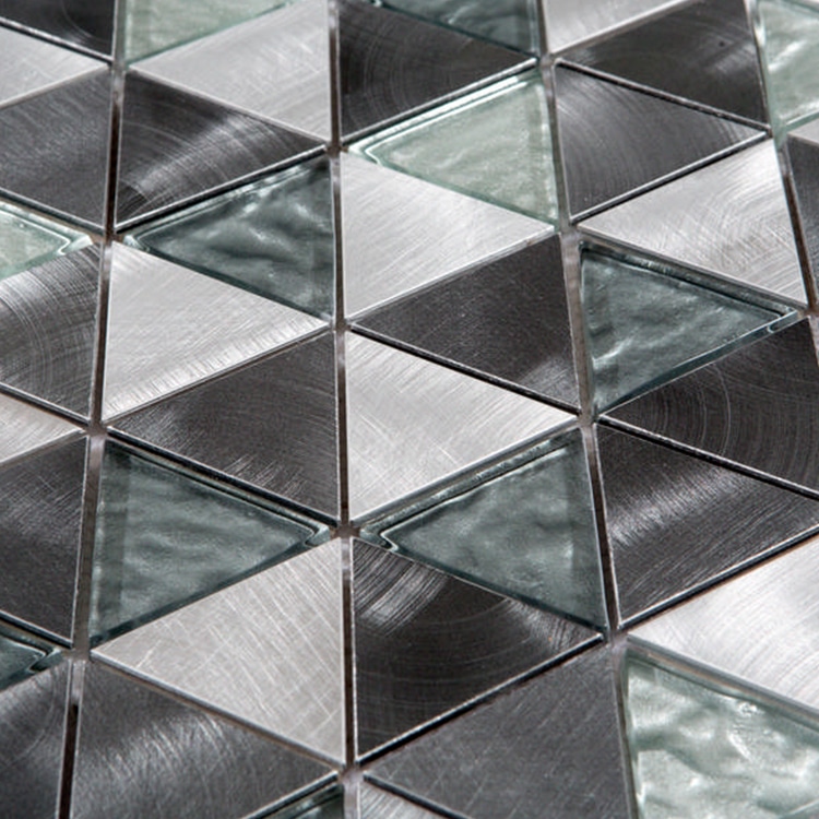 Glas- en Metaalmozaiek - Trinity Silver Zilver