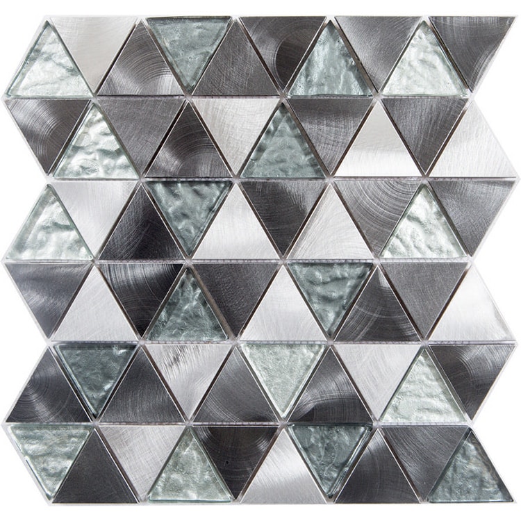 Glas- en Metaalmozaiek - Trinity Silver Zilver