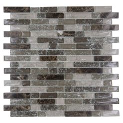 Glas- en Natuursteenmozaiek - Marmer Chocolate Craquele
