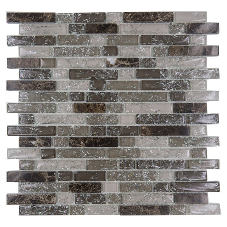 Glas- en Natuursteenmozaiek - Marmer Chocolate Craquele