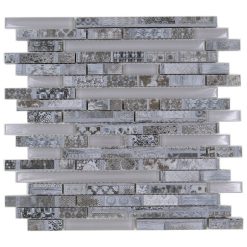 Glas- en Natuursteenmozaiek - Ocean Air Metaalfolie