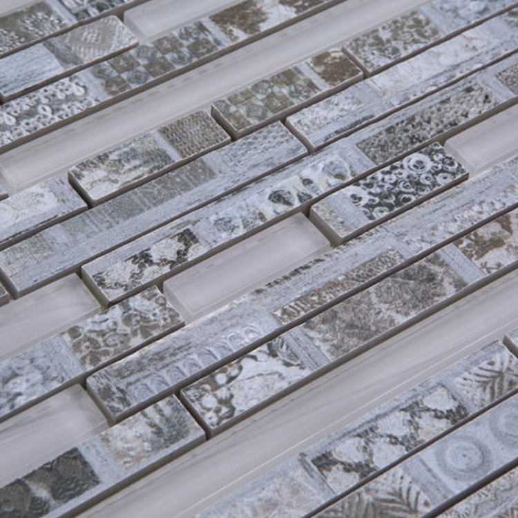 Glas- en Natuursteenmozaiek - Ocean Air Metaalfolie