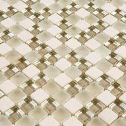 Alternative view of Glas- en Natuursteenmozaïek - Lumille Crema Beige