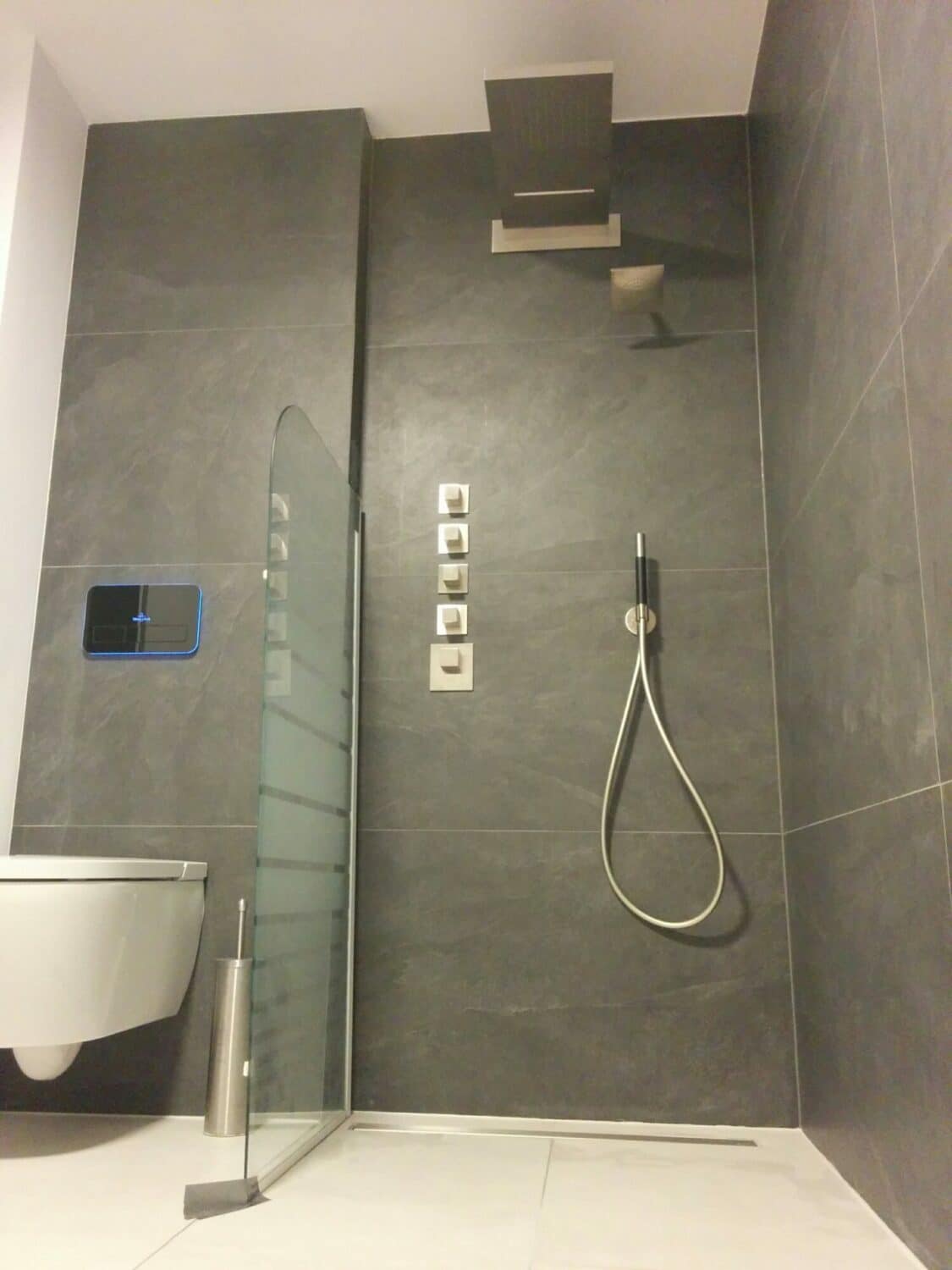 Leisteenlook Tegels Betonlook Tegels Douche
