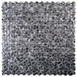 Metaalmozaiek - Kiezel Brighton Black Zwart
