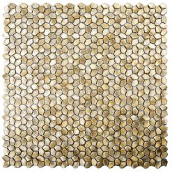 Metaalmozaiek – Kiezel Brighton Brass Goud