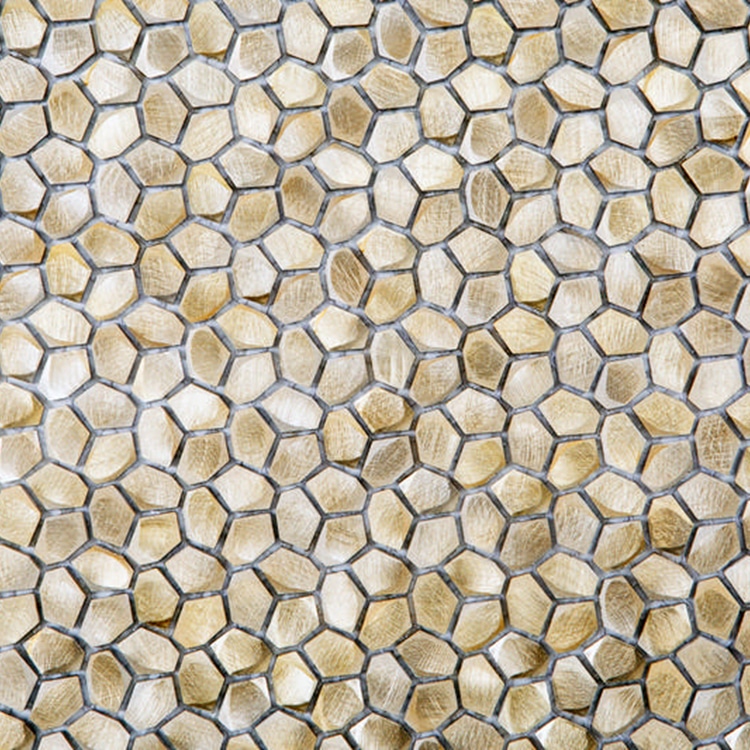 Metaalmozaiek – Kiezel Brighton Brass Goud