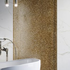 Alternative view of Metaalmozaiek - Kiezel Brighton Brass Goud