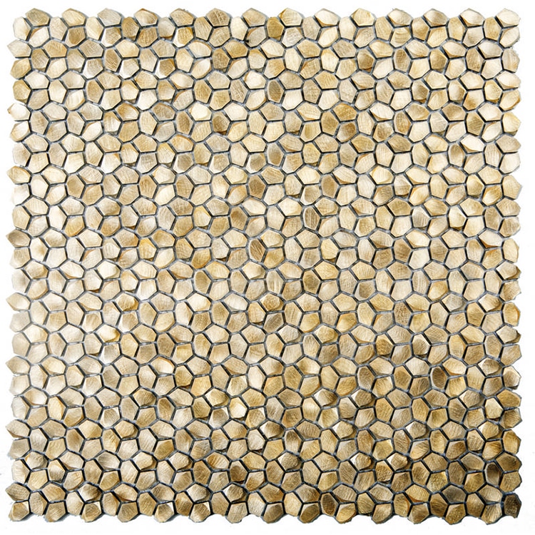 Metaalmozaiek – Kiezel Brighton Brass Goud