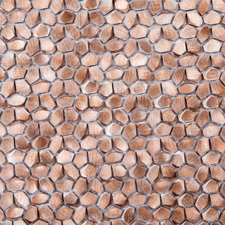 Metaalmozaiek - Kiezel Brighton Copper Koper Brons