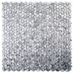 Metaalmozaiek - Kiezel Brighton Silver Zilver